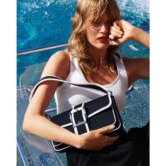 Michael Kors Colby Medium Two-Tone Neoprene Shoulder Bag Celeb Instagram - Picture 1 of 11